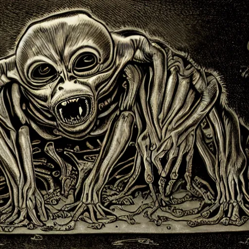 Image similar to photograph of a dangerous shape shifting alien creature, with multiple mutated snarling drooling human faces with a grotesque variety of gorey human and animal limbs protruding from its lower torso inside a lab in the style of an horror film, trending on art station, in the style of John Carpenter's The Thing 1982