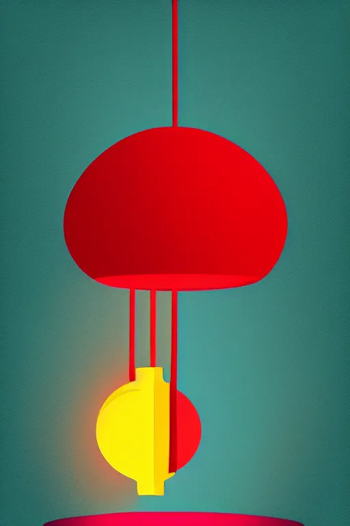 Image similar to minimalist boho style art of a colorful lamp, illustration, vector art