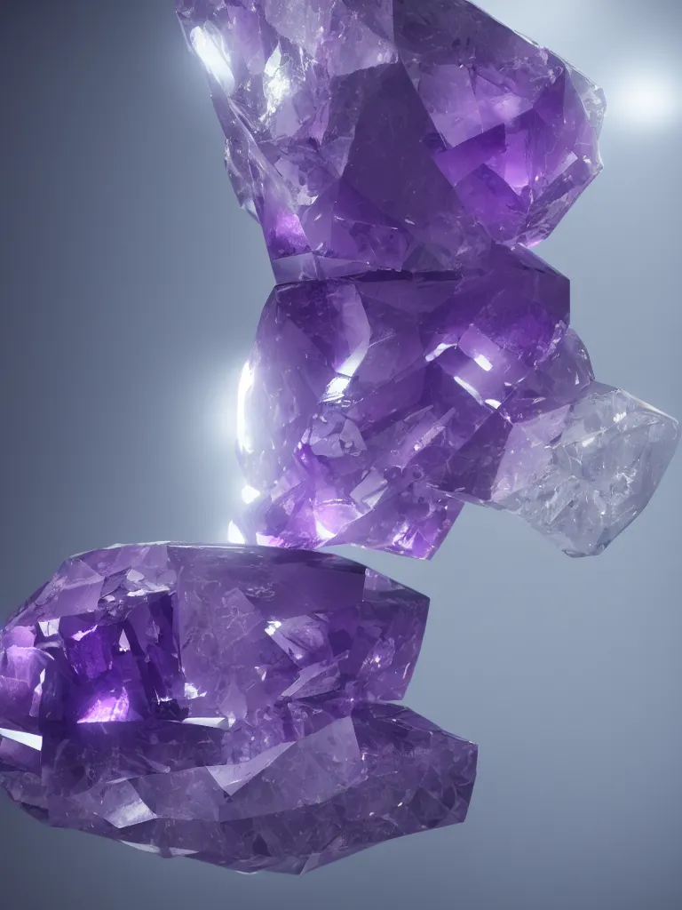 Image similar to Amethyst crystal, beeple, octane render, unreal engine