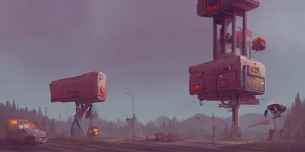 Image similar to simon stalenhag, high detail, digital art, realistic, trending on artstation