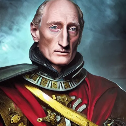 Prompt: charles dance as an inquisitor, 4 0 k, warhammer, 4 0 0 0 0 0, grimdark, stern, frowning