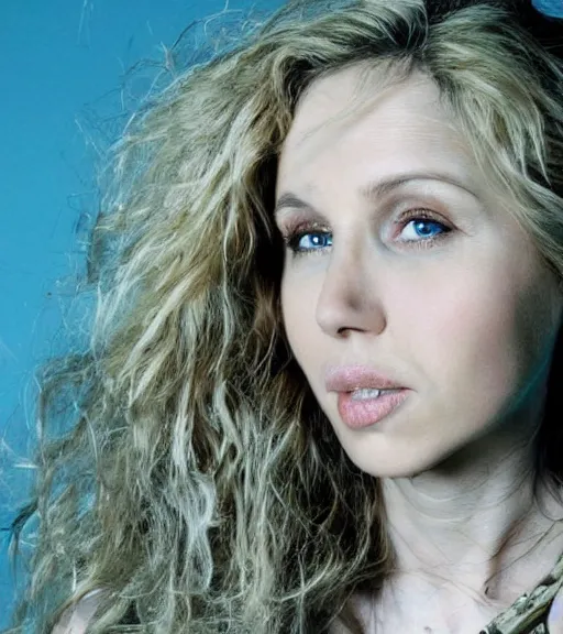 Image similar to award winning photo of Sarah Chalke, by David LaChapelle