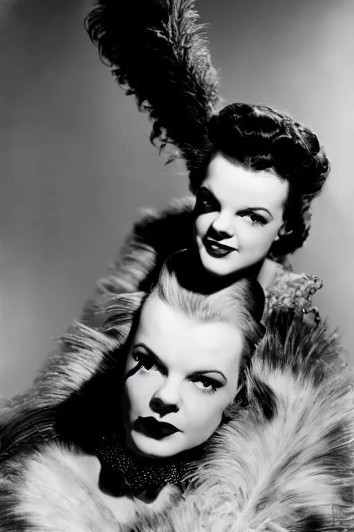 Prompt: judy garland, showgirl, studio photo, promotion, 1 9 4 0's