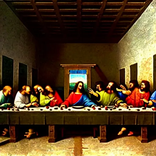 Prompt: the last supper by leonardo da vinci