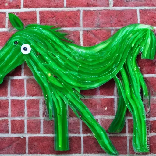 Image similar to horse made from watermelons