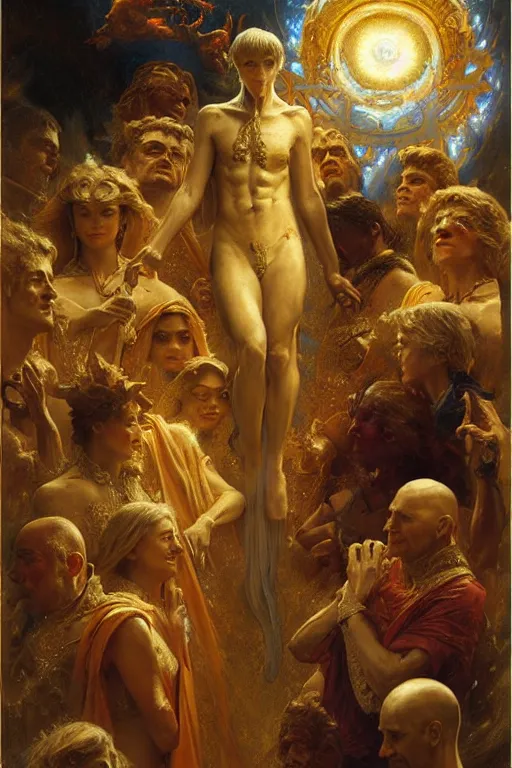 Prompt: the nine spheres of heaven from dante's divine comedy. highly detailed painting by gaston bussiere, craig mullins, j. c. leyendecker 8 k