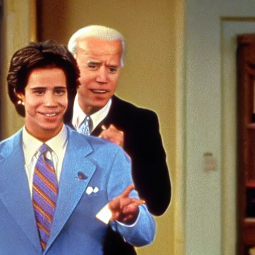 Image similar to joe biden stars in full house, tv capture, vhs