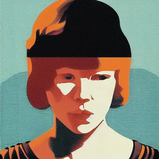 Image similar to Lea Seydoux. Portrait by Karel Thole.