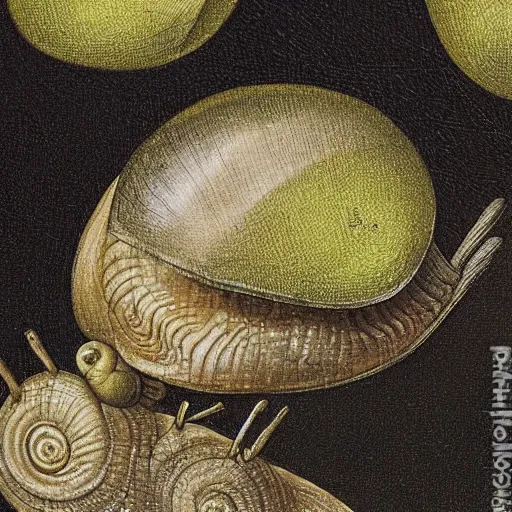 Prompt: hairy snail candy glue macro view by hieronymus bosch