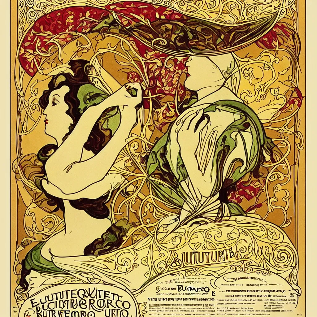 Image similar to “Beautiful art nouveau advertisement for the ultimate everything burrito. Detailed advertisement for a delicious everything burrito by Victor Horta. This burrito will change your life”