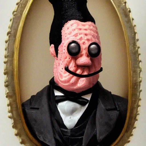 Prompt: man with squid face, formal portrait, bust portrait, victorian, zoidberg, squid