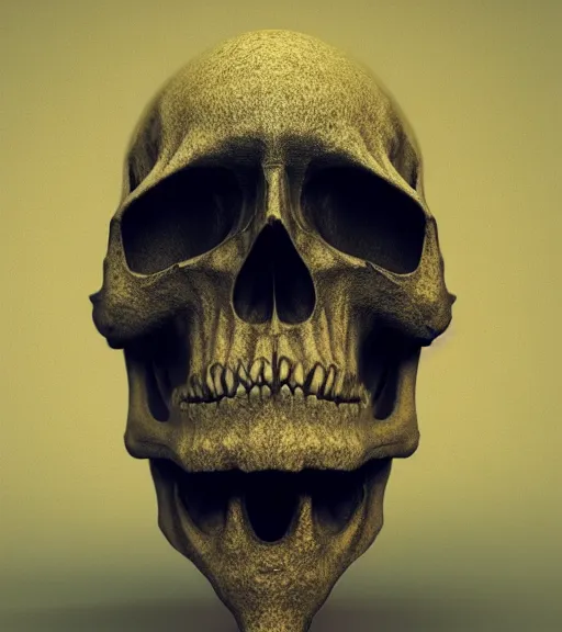 Image similar to skull, by zdzislaw beksinski, octane render, unreal engine 5, trending on artstation