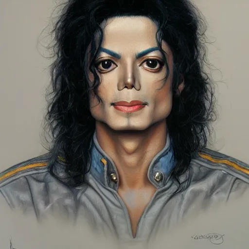 Prompt: 20 year olf Michael Jackson portrait art by Donato Giancola and Bayard Wu, digital art, trending on artstation, 4k