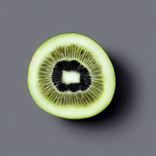 Image similar to centered hyper-realistic single piece of fruit, gray background