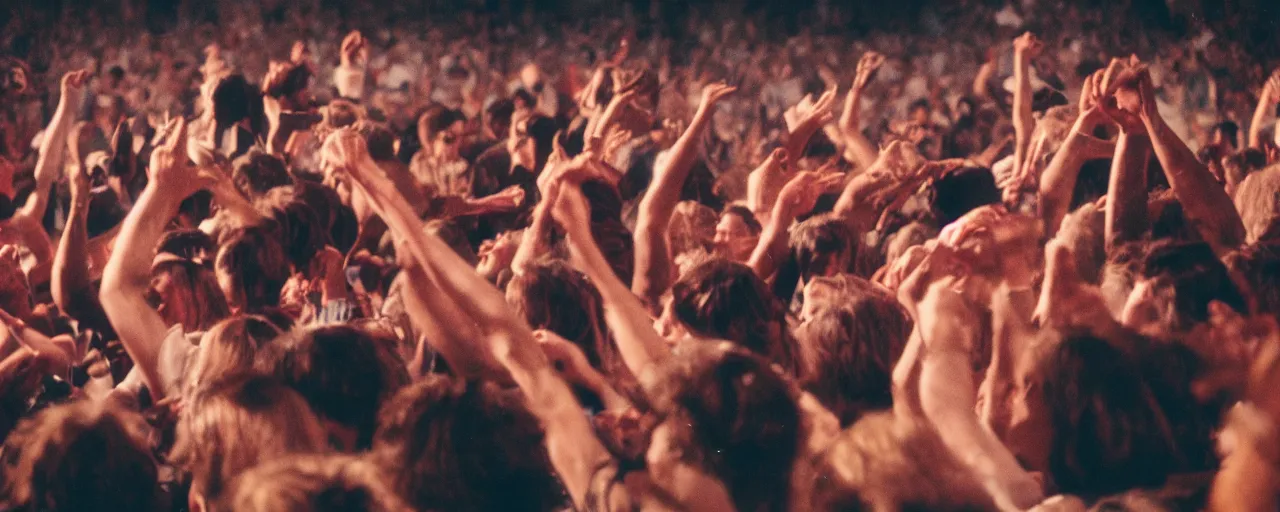 Prompt: a mosh pit at a rock concert overtaken by spaghetti, canon 5 0 mm, cinematic lighting, photography, retro, film, kodachrome