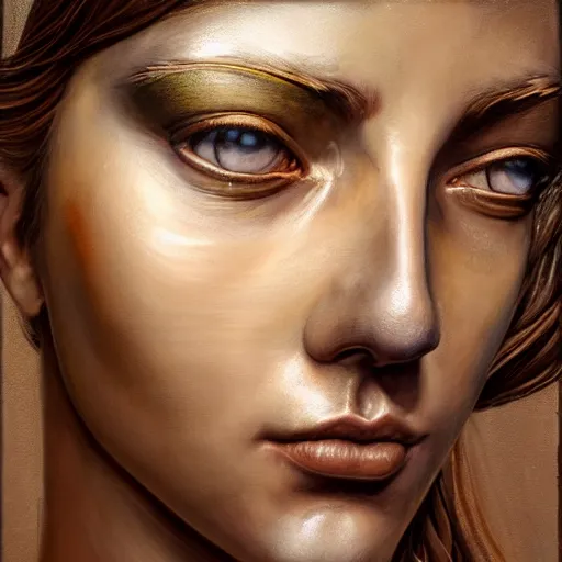 Prompt: hyperrealistic mixed media painting of beautiful goddess Athena, stunning 3d render inspired art by P. Craig Russell and Barry Windsor-Smith, perfect facial symmetry, dim volumetric lighting, 8k octane beautifully detailed render, post-processing, portrait, extremely hyper-detailed, intricate, epic composition, brown brown brown brown brown brown eyes, realistic realistic realistic eyes, cinematic lighting, masterpiece, trending on artstation, detailed detailed detailed, masterpiece, stunning