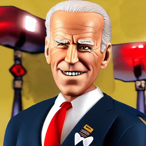 Image similar to ron Joe Biden in the style of small soldiers