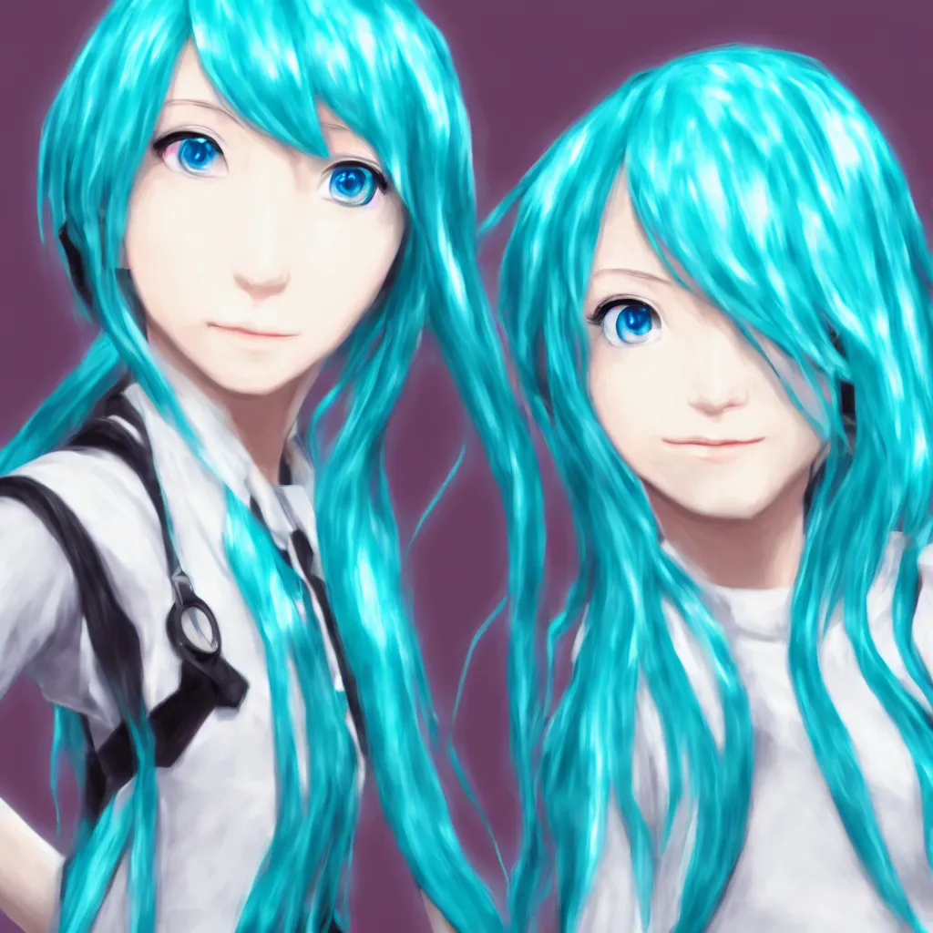 Prompt: A realistic digital painting of Hatsune Miku