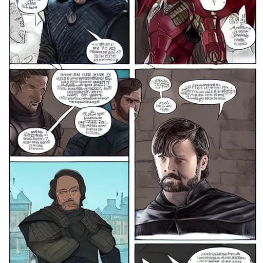 Image similar to if the Avengers were on Game of Thrones