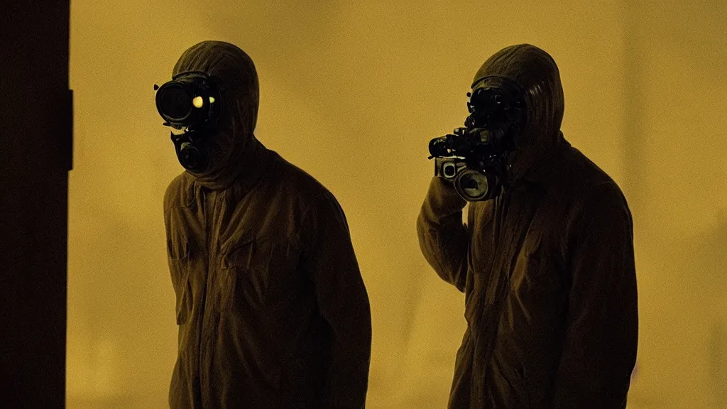 Image similar to the shrimp head blinders film still from the movie directed by denis villeneuve with art direction by zdzis