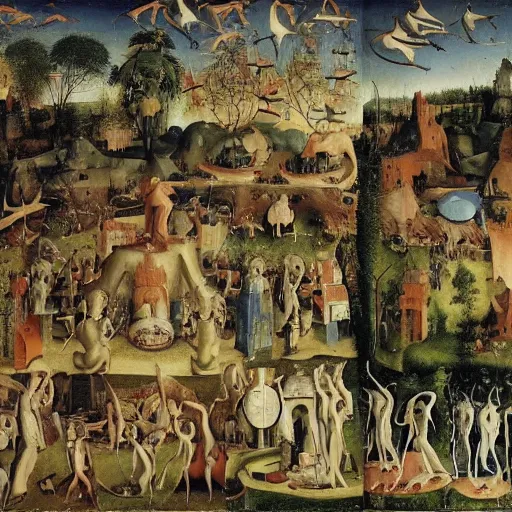 Image similar to the madness of bosch, illustrious painting, exquisitely detailed