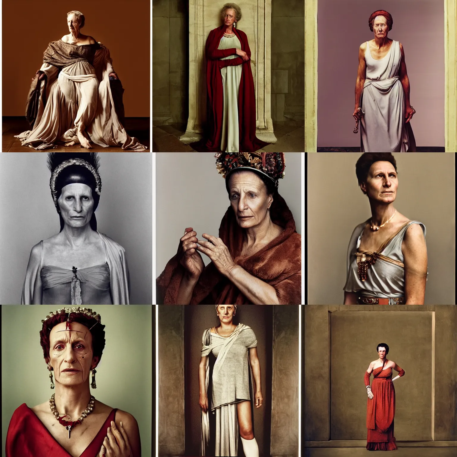 Prompt: Julius Caesar as a woman, portrait photography by Annie Leibovitz