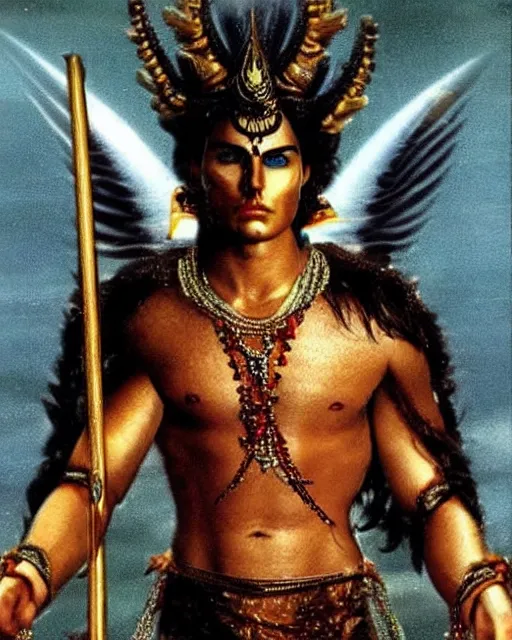 Prompt: Tom Cruise as the Hindu God Vishnu