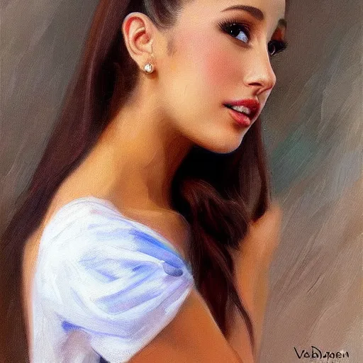 Image similar to Ariana Grande painting by Vladimir Volegov