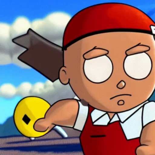 Image similar to Stewie Griffin in Pokémon Fire Red, Nintendo