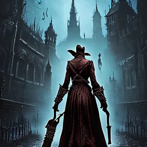 Prompt: the poster of a Pixar movie set in Yharnam (Bloodborne), artstation