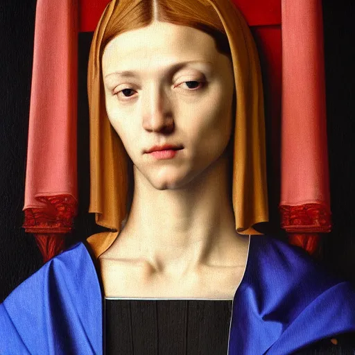 Prompt: portrait of maria, in deposition of christ by van der weyden, high quality, realism, artstation, octane