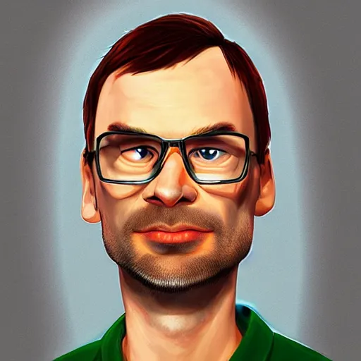 Image similar to jeffrey dahmer in south park, digital painting, ultradetailed, artstation, ultradetailed