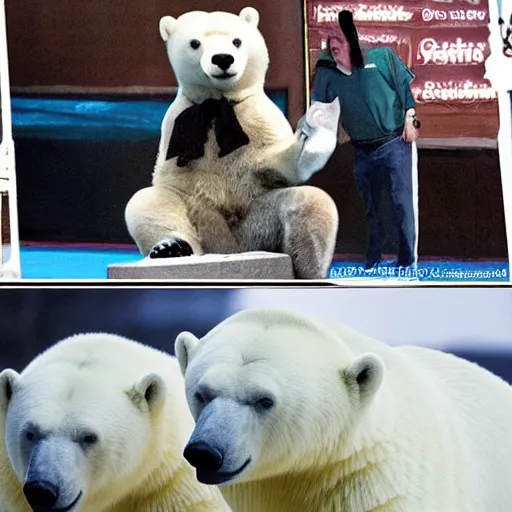 Image similar to rob schneider is a polar bear