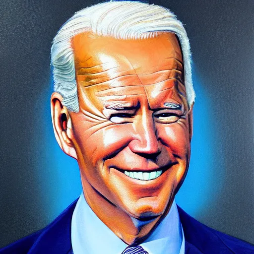 Image similar to Ivan Seal painting of Joe Biden, 8k, high definition, highly detailed
