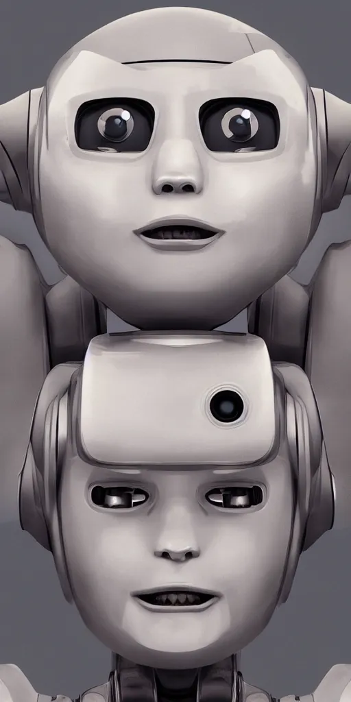 Image similar to extremely happy robot faces, expressive, art, cinematic lighting, very coherent, hyper realism