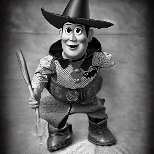 Image similar to babyface from toy story as a dnd gnome, steam punk style, 1920s photograph