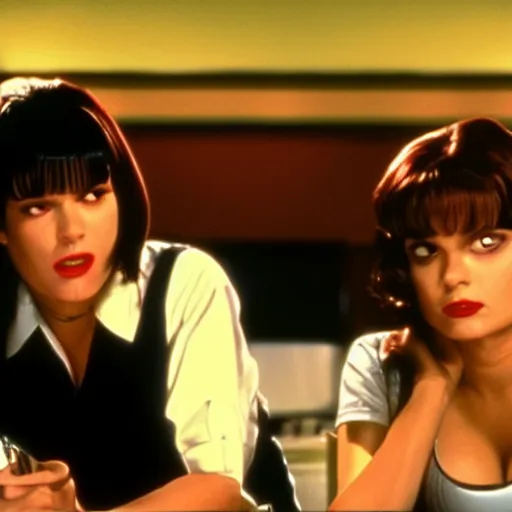 Prompt: a screenshot from pulp fiction