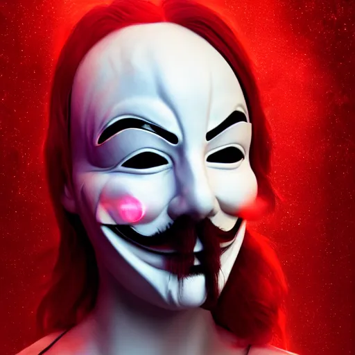 Image similar to anonymous as a trip - wire red laser alarm system in a datacentre, award winning creature portrait photography, extremely detailed, artstation, 8 k, sensual lighting, incredible art, wlop, artgerm