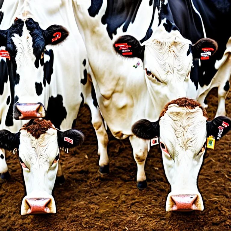 Image similar to homelander from the boys drinks milk from a cow, dslr shot