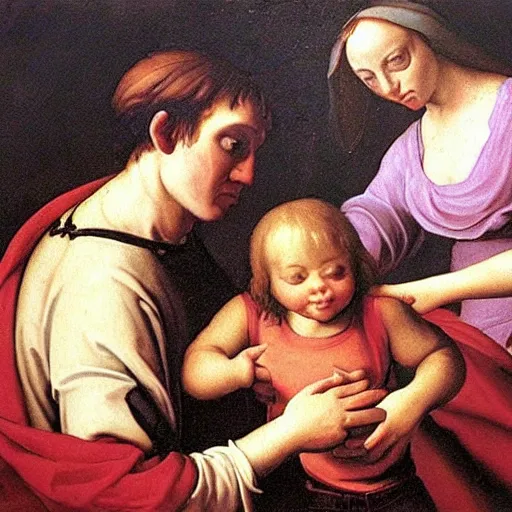 Image similar to Renaissance Painting of Edward Scissor Hands