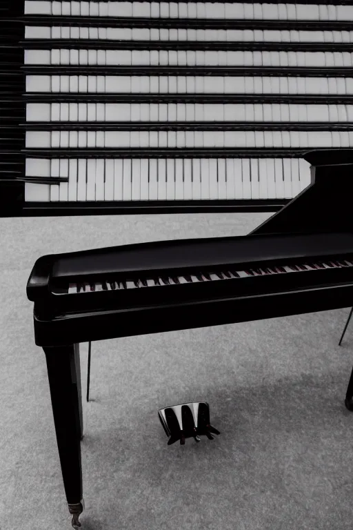 Prompt: Close-up of a piano, black gloss, keys, dark room, light from the window falls on the piano keys, dust is in the air, realistic, photo 35mm, Kodak 35mm, photorealistic, 8K, 8K resolution, 4K, high quality, Super-high quality, hyperrealistic