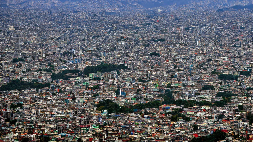 Prompt: mexico city photographed by roland kraemer