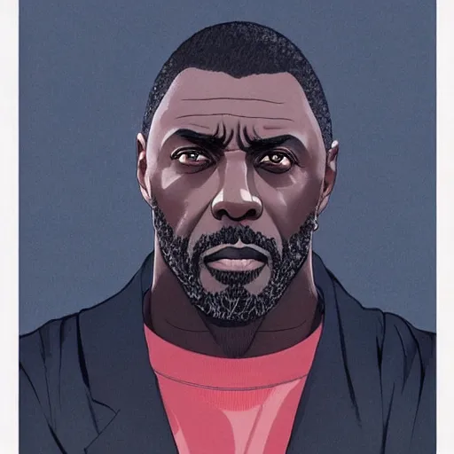 Prompt: idris elba portrait as a manga character, realistic shaded perfect face, fine details. anime. realistic shaded lighting poster by ilya kuvshinov katsuhiro otomo ghost - in - the - shell, magali villeneuve, artgerm, jeremy lipkin and michael garmash and rob rey