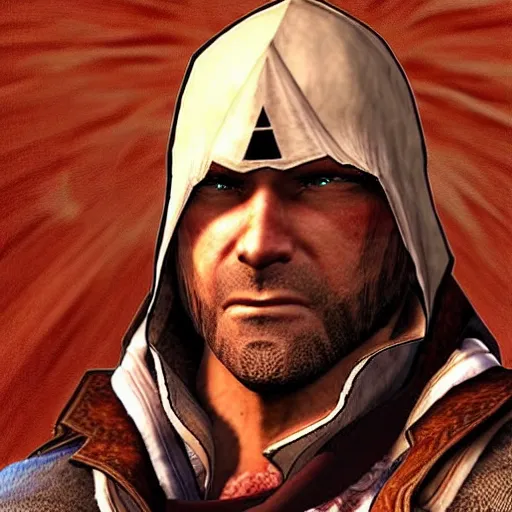 Image similar to arthur morgan as an old ezio auditore