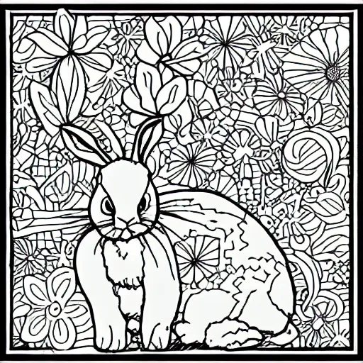 Image similar to bunny rabbit coloring pages