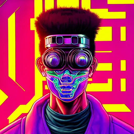 Image similar to portrait painting of a cyberpunk jackson wang, sharp focus, award - winning, trending on artstation, masterpiece, highly detailed, intricate. art by josan gonzales and moebius and deathburger