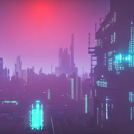 Image similar to distant cyberpunk city skyline silhouette, highly detailed, parallax layer from a gorgeous indie platform game