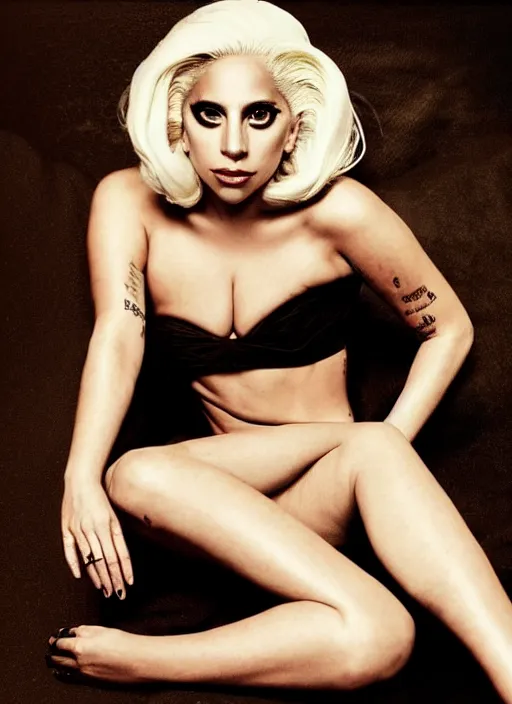 Image similar to lady gaga photoshoot by annie leibovitz