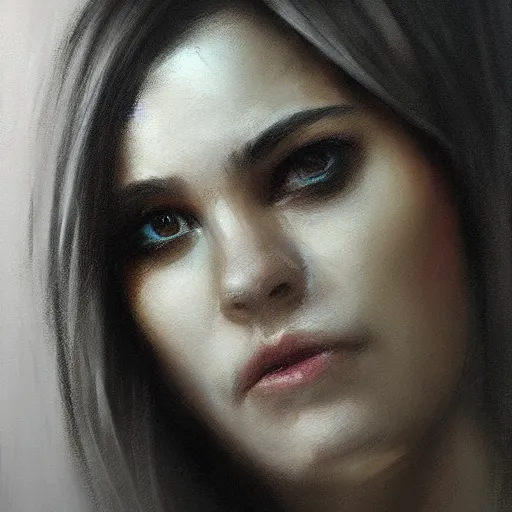 Image similar to portrait by Casey Baugh