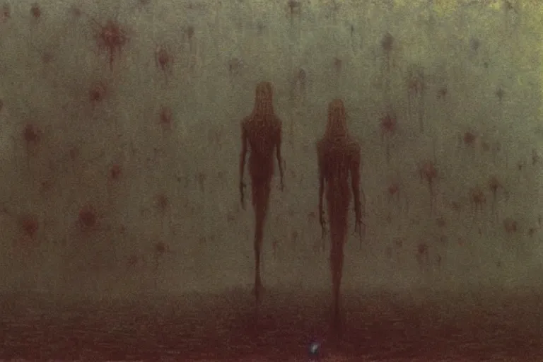 Image similar to horror film directed by beksinski, screeshot, photorealistic